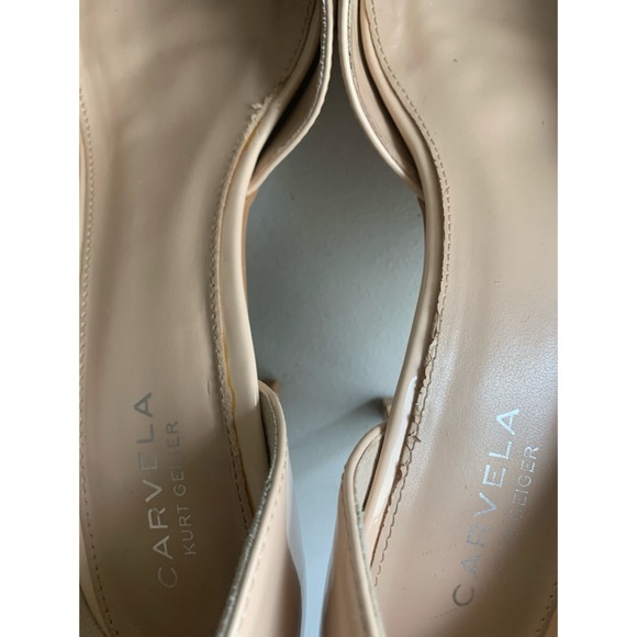 Carvela Kurt Geiger Mid Heel Patent Leather Court Heels Nude Women’s Size 40 - Picture 7 of 8